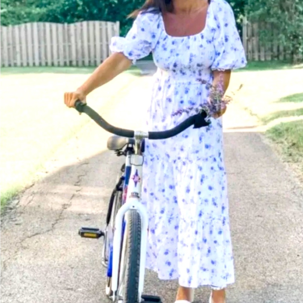 LoveShackFancy x Target Gemma White Floral Maxi Cotton Dress Size M